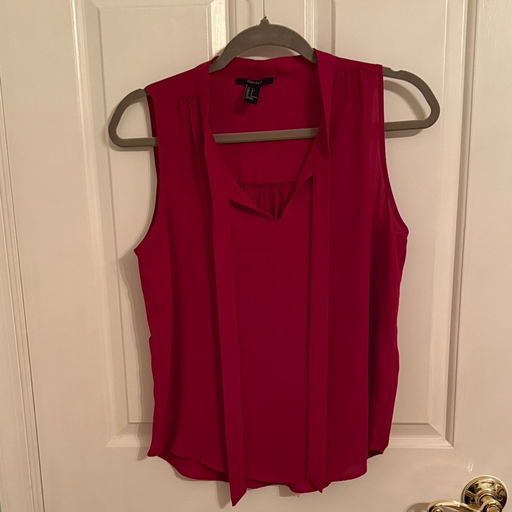Forever 21 Bold burgundy red Sleeveless Blouse